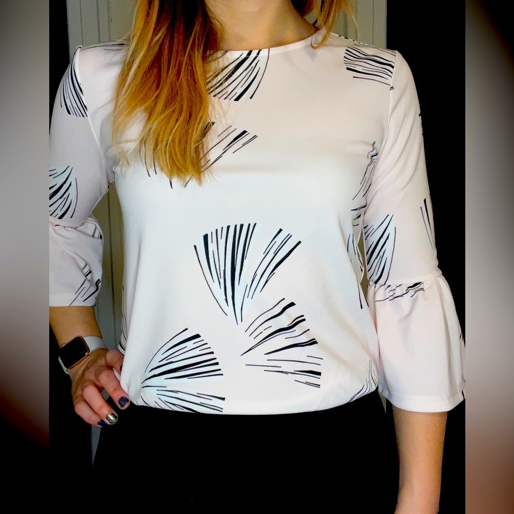 Ann Taylor Pink Bell Sleeve Blouse